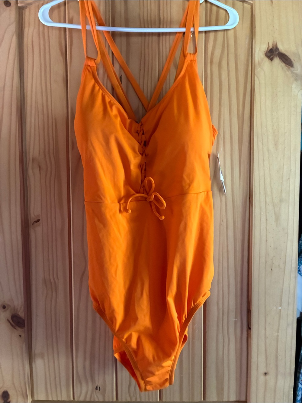 Women’s 2X Orange One-Piece Swimsuit - Bright Orange